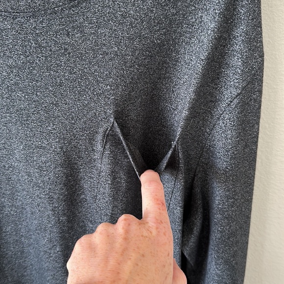 Lee Men's Long Sleeve Crewneck Tee Gray Stretchy Casual Premium Select XL - Picture 5 of 9